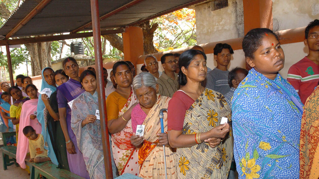 The election of a Pradhan in a small village in UP
